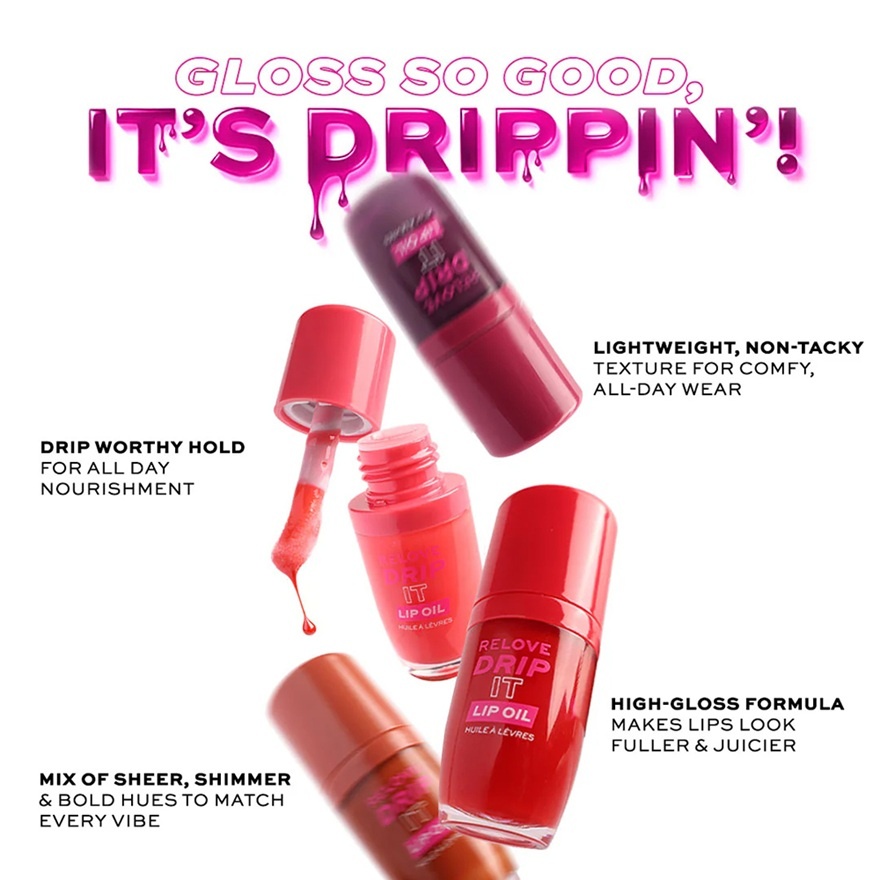 Relove Drip It Glossy Lip Oil Clear image