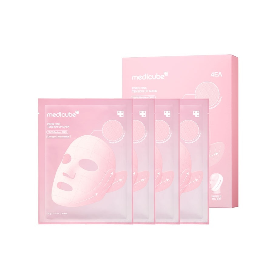 PDRN Pink Tension Up Mask Set (Sheets + V-Line Band) 1s