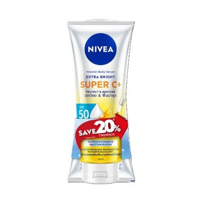 NIVEA - Extra Bright Super C+ SPF50 Vitamin Serum Twin Pack
