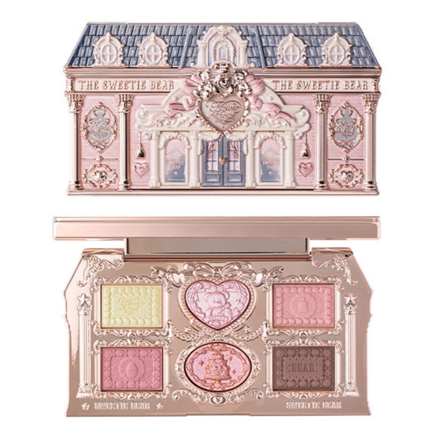 The Sweetie Bear Collection 6-Color Makeup Palette 02 Strawberry Milk
