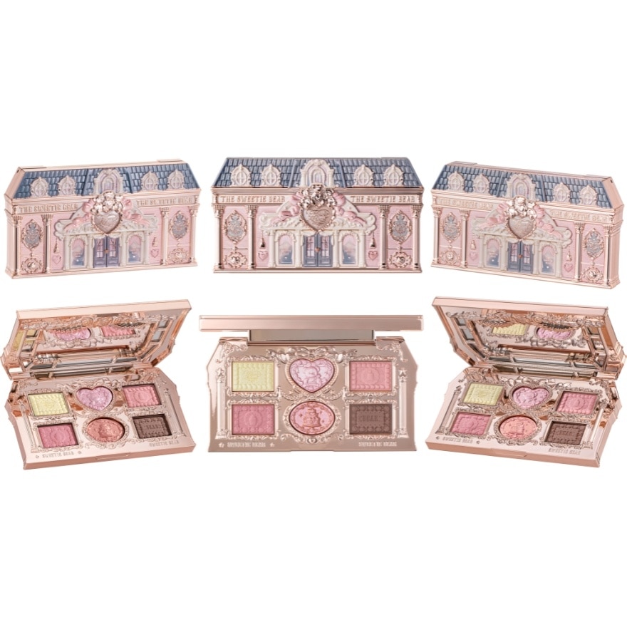 The Sweetie Bear Collection 6-Color Makeup Palette 02 Strawberry Milk