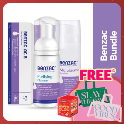 BENZAC purifying clnsr 130ml + ac 5pt 15g + microbiome eqlizer 50ml