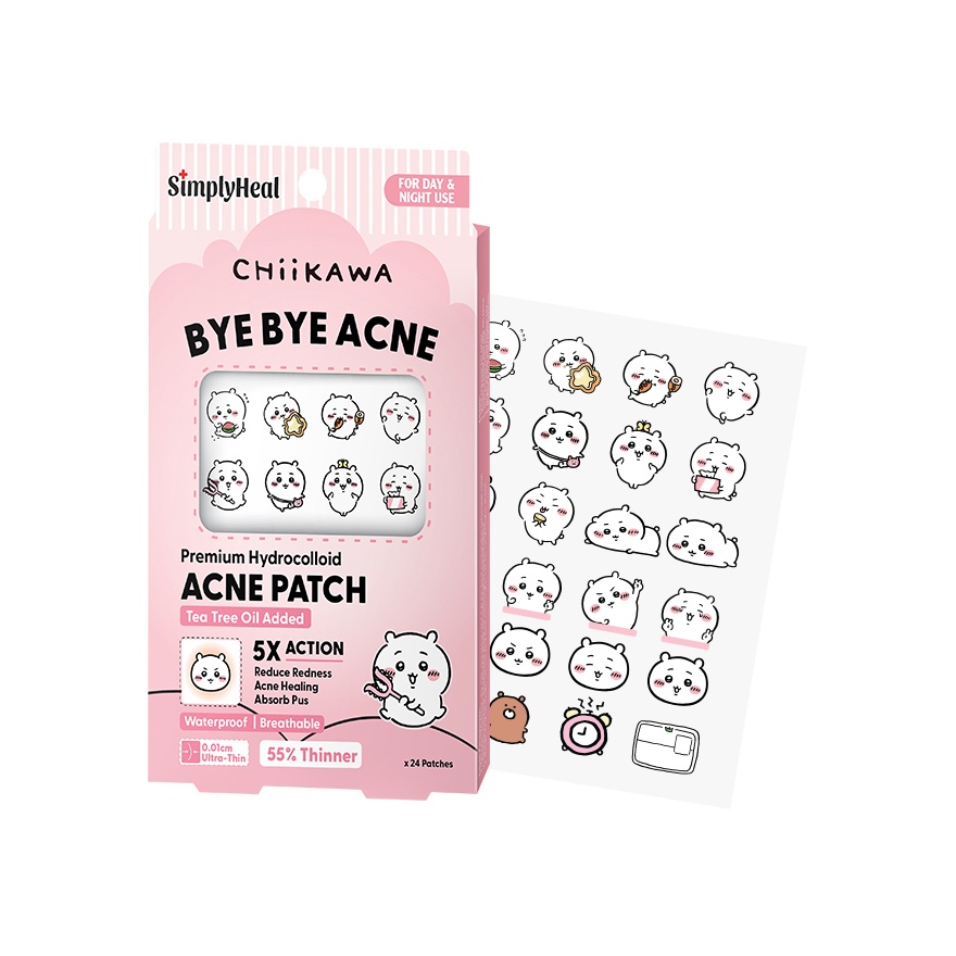 Chiikawa Wonderful Day & Night Premium Hydrocolloid Acne Patch 24s image