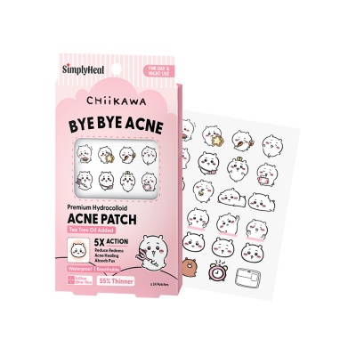 SIMPLYHEAL - Chiikawa Wonderful Day & Night Premium Hydrocolloid Acne Patch 24s image