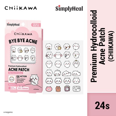 SIMPLYHEAL Chiikawa Wonderful Day & Night Premium Hydrocolloid Acne Patch 24s image