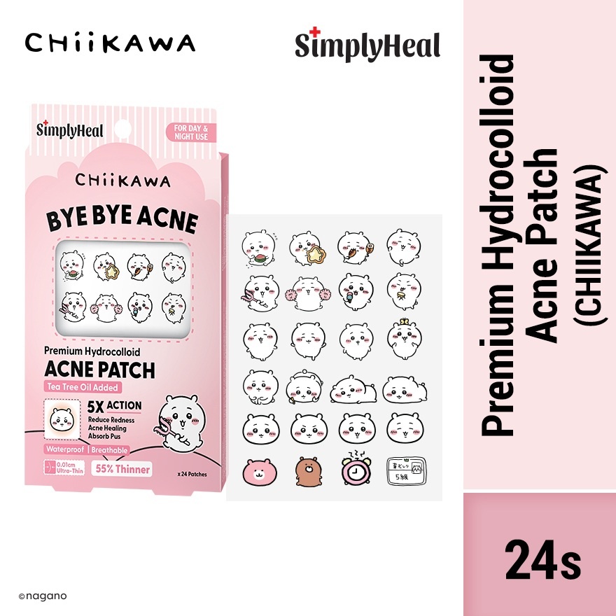Chiikawa Wonderful Day & Night Premium Hydrocolloid Acne Patch 24s image