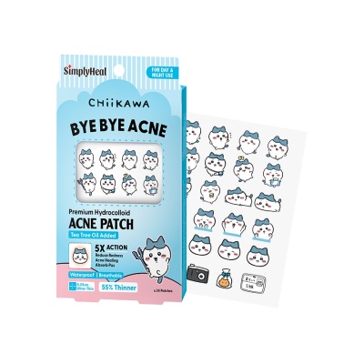 SIMPLYHEAL - Chiikawa Hachiware Wonderful Day & Night Premium Hydrocolloid Acne Patch 24s image