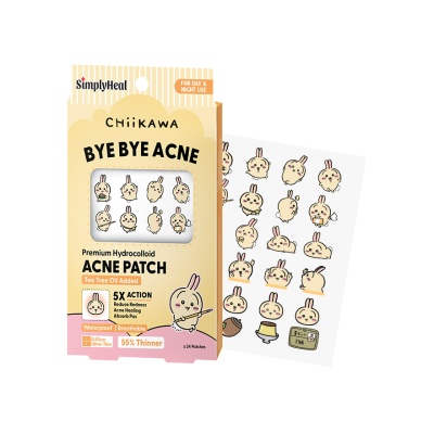 SIMPLYHEAL - Chiikawa Usagi Wonderful Day & Night Premium Hydrocolloid Acne Patch 24s image