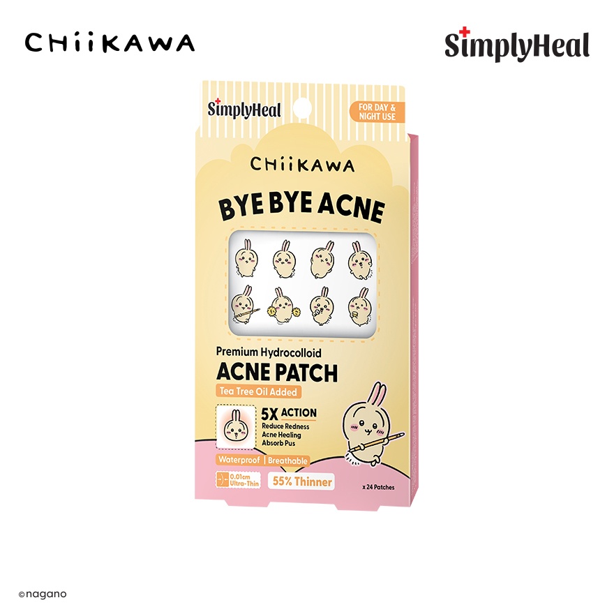 Chiikawa Usagi Wonderful Day & Night Premium Hydrocolloid Acne Patch 24s image
