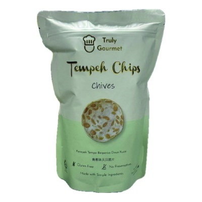 TRULY GOURMET - Tempeh Chips Chives flavoured 80g