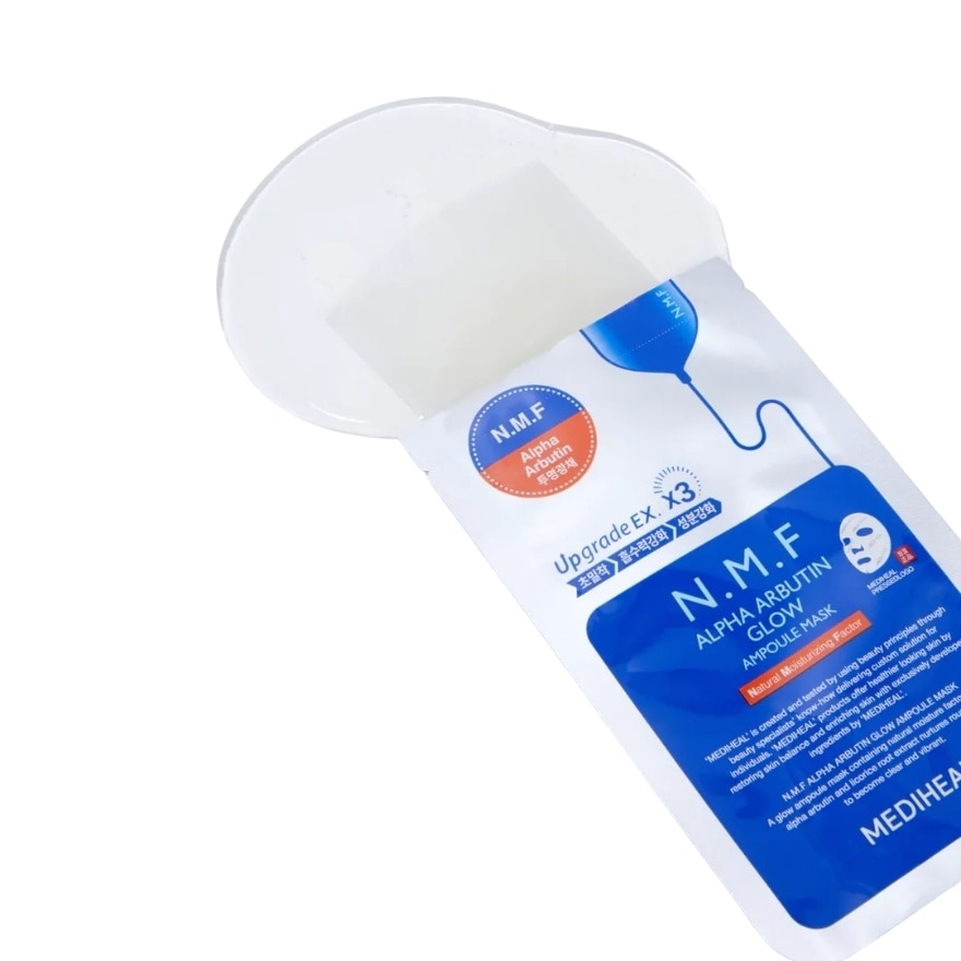 The N.M.F Alpha Arbutin Glow Ampoule Mask 1s