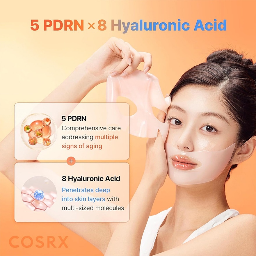 5 PDRN Hyaluronic Acid Vital Hydrating Hydrogel Mask 1s