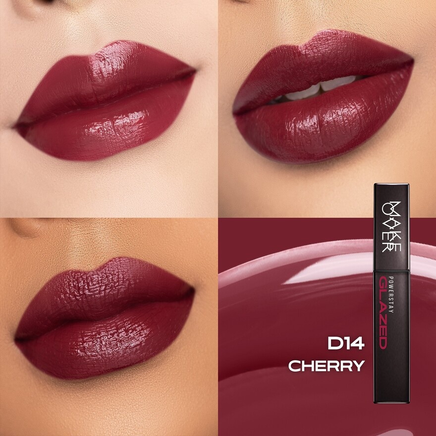 Make Over Powerstay Glazed Lock Lip Pigment D14 Cherry 3 G