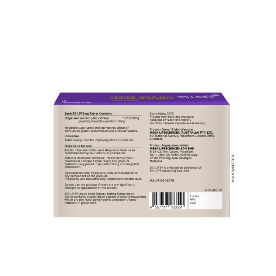 Herbalmeds Grape Seed 50s (*Flash Deal)