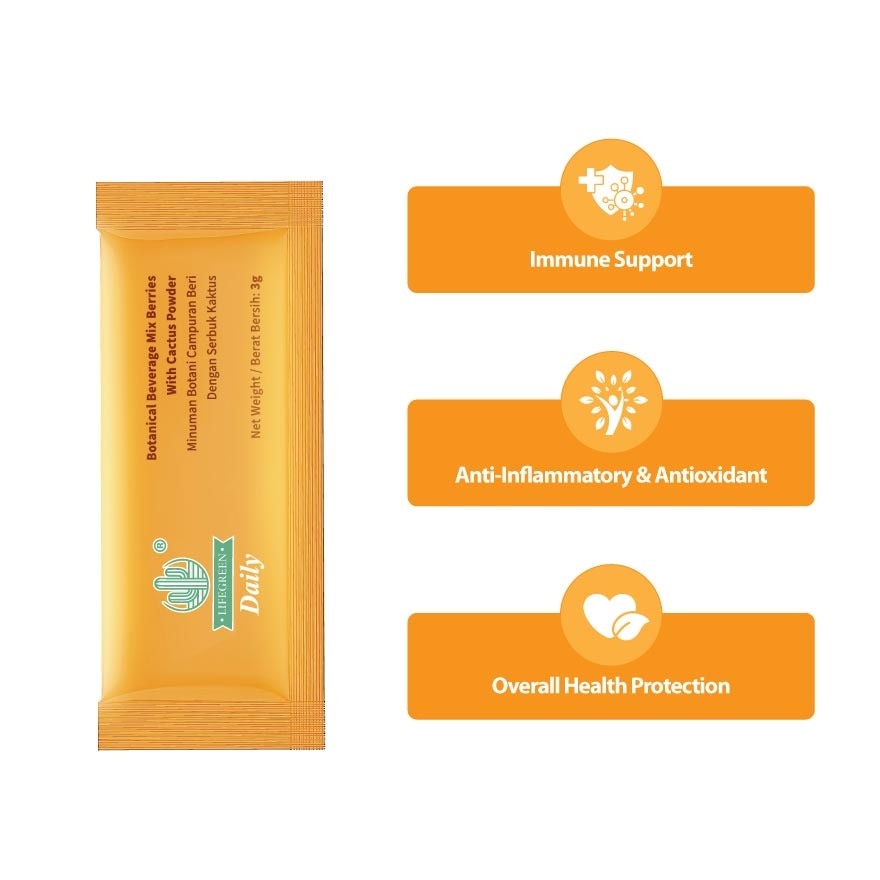 Daily Botanical Beverage Mix Berries with Cactus Powder 30s