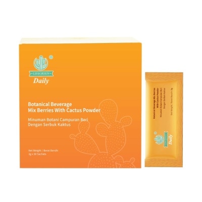 LIFE GREEN - Daily Botanical Beverage Mix Berries with Cactus Powder 30s