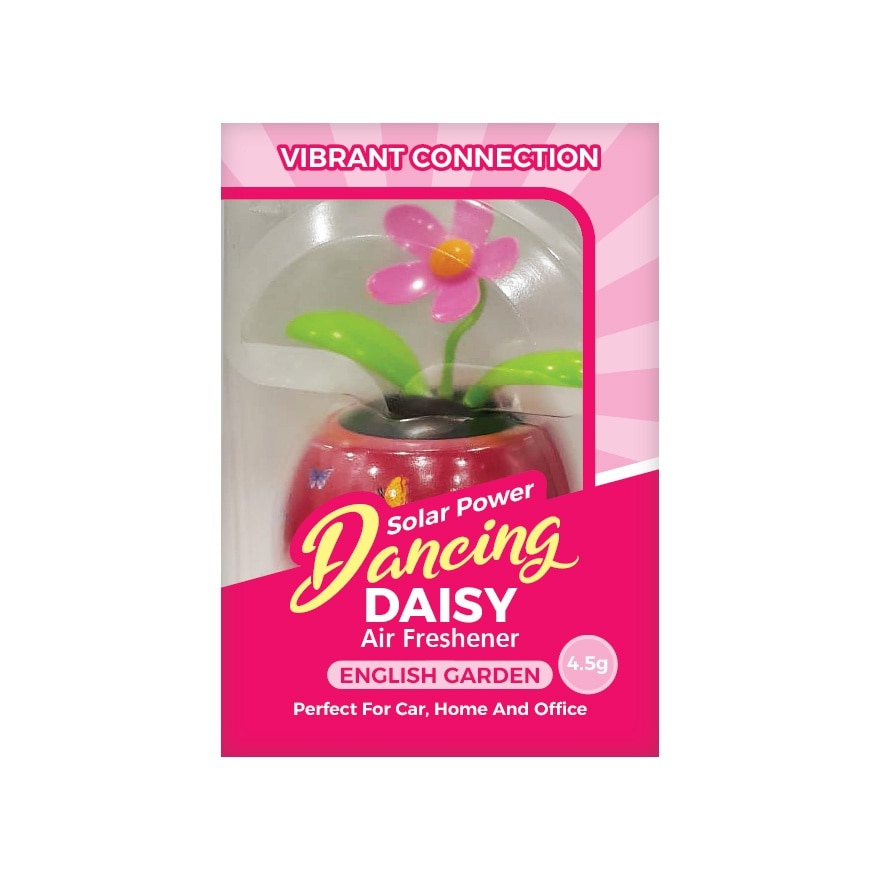 Air Freshner Solar Power Dancing Daisy  English Garden 4.5G