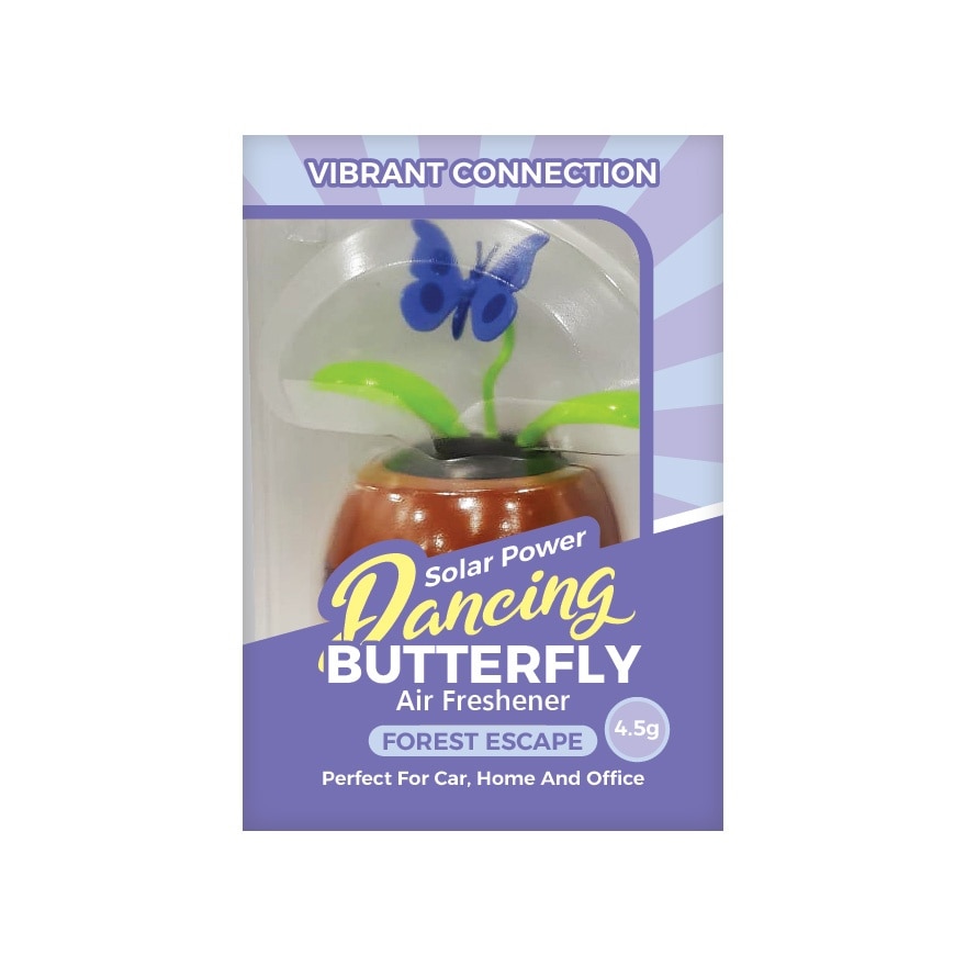 Air Freshner Solar Power Dancing Butterfly  Forest Escape 4.5G