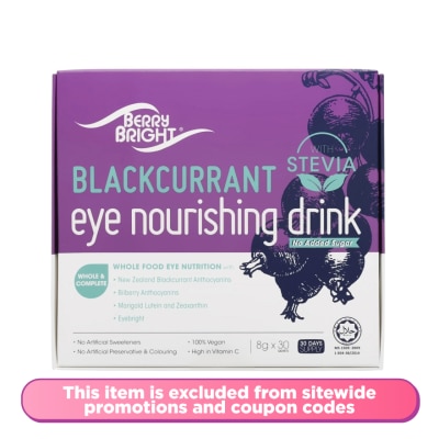BERRY BRIGHT - Blackcurrant Eye Nourishing Drink With Stevia 30's