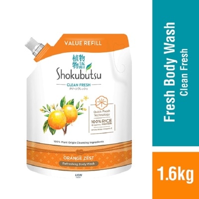 SHOKUBUTSU - SHOKUBUTSU BODY WASH ORANGE ZEST 1.6KG