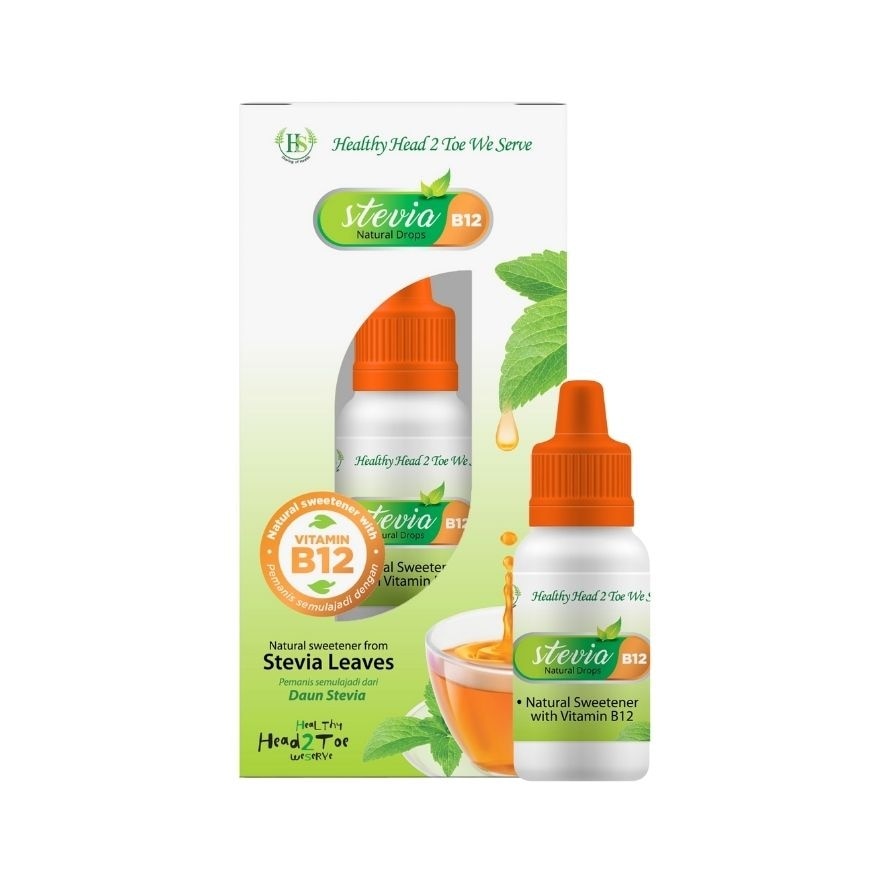 Stevia Natural Drops Sweetener B12 10ml