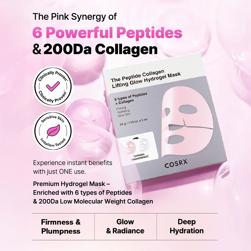 The Peptide Collagen Lifting Glow Hydrogel Mask 1s