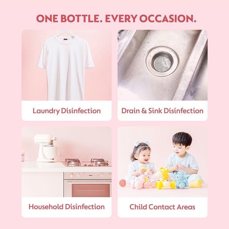 Disinfectant Liquid White Peach & Grapefruit 1L