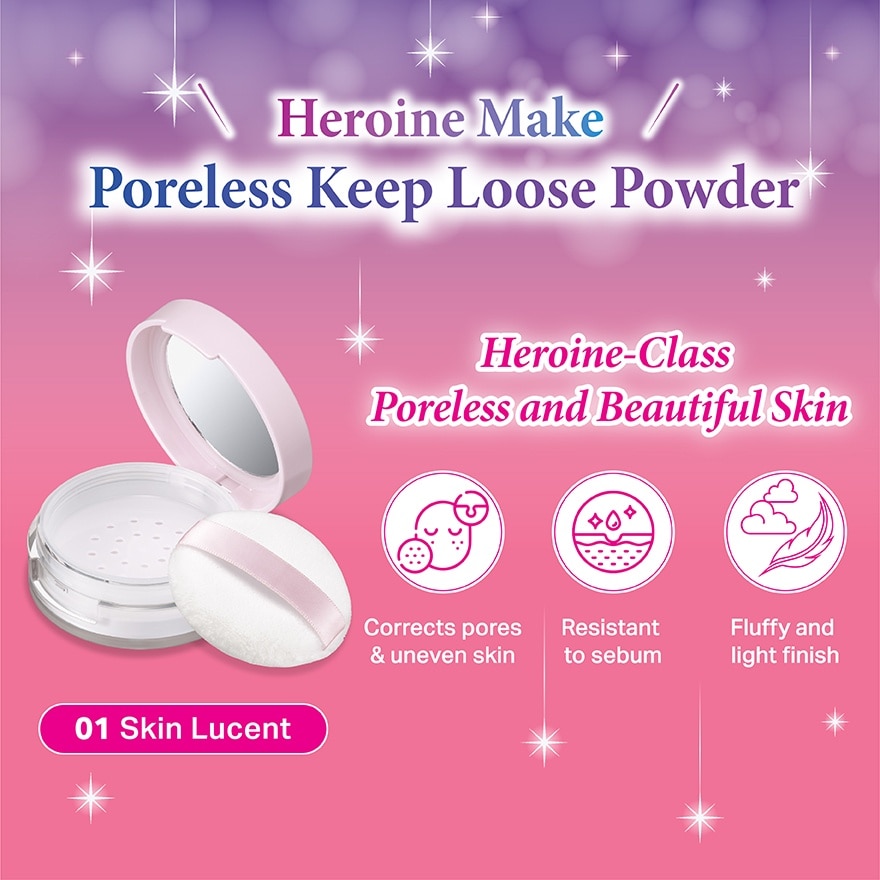 Heroine Make Poreless Keep Loose Powder (01 Skin Lucent)