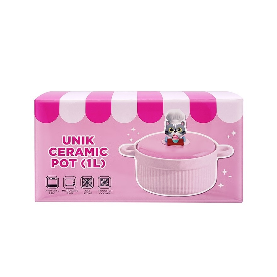 Ceramic Pot Unik Pink 1L