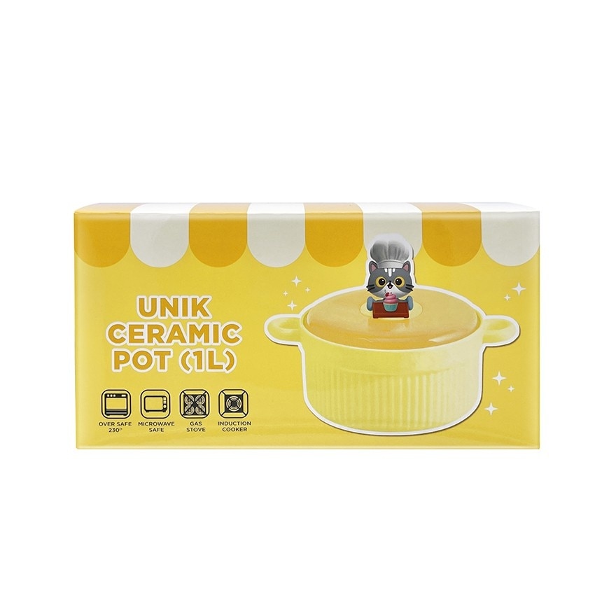 Ceramic Pot Unik Yellow 1L