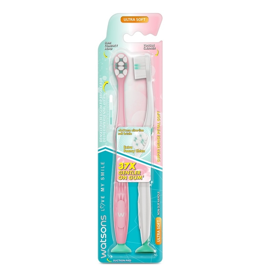 Super Dense Petal Soft Toothbrush (Ultra Soft) 2s