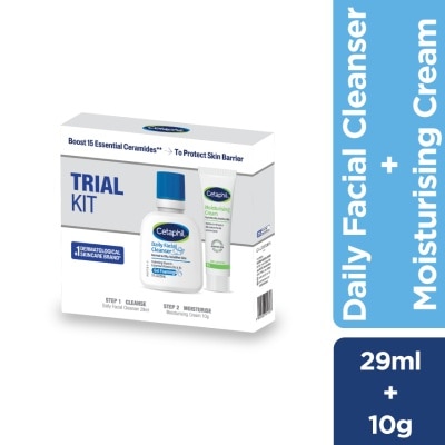 CETAPHIL - Trial Kit - Daily Facial Cleanser 29ml + Moist Cream 10g