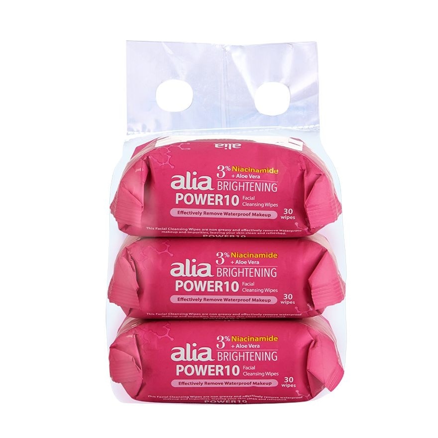 Niacinamide & Glycolic Acid Aloe Vera Makeup Remover Cleansing Wipes Pack 30s Pack 30s X 3