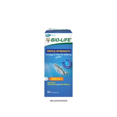 BIO-LIFE Omega 3 Triple Strength Fish Oil 60's