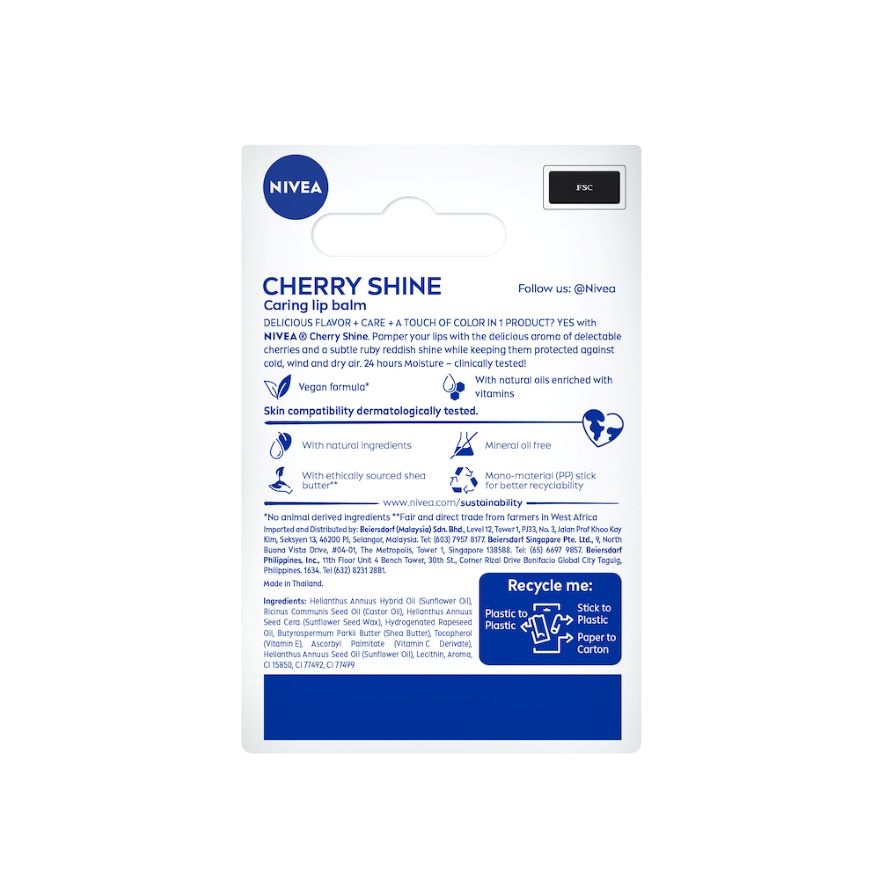 Lip Cherry Shine Caring Lip Balm 4.8gx2