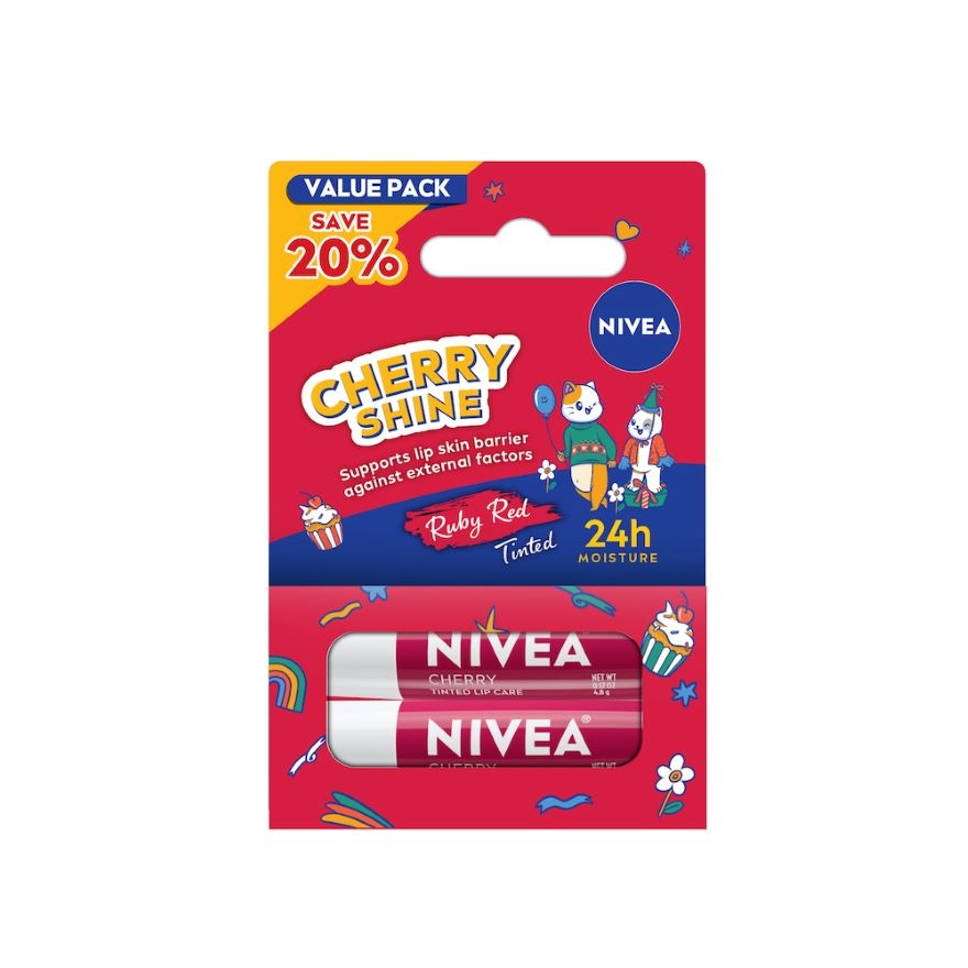 Lip Cherry Shine Caring Lip Balm 4.8gx2