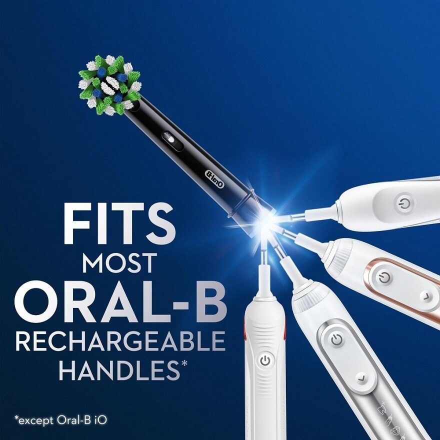 Vitality Handle Deep Clean + Black Refills 3S + Oral B Floss Mint Wax 50m