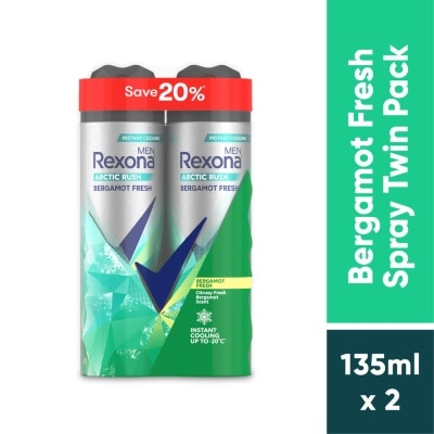 REXONA - Bergamot Fresh Deodorant Spray 2x135ml