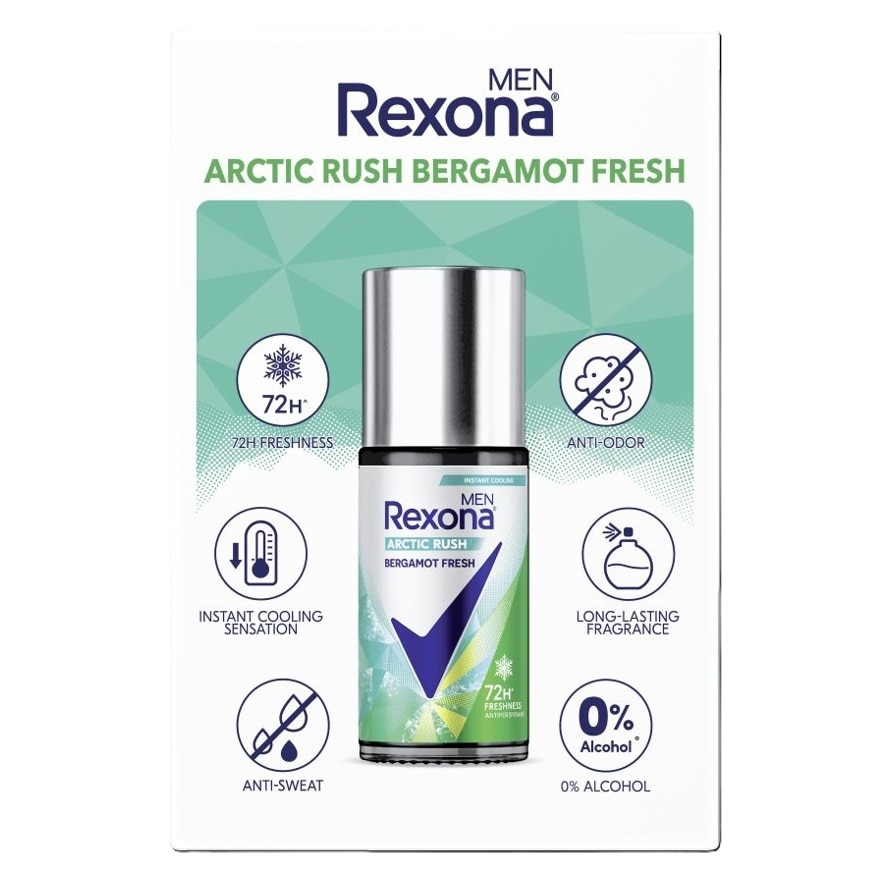 Men Bergamot Fresh Roll On 2X45ml