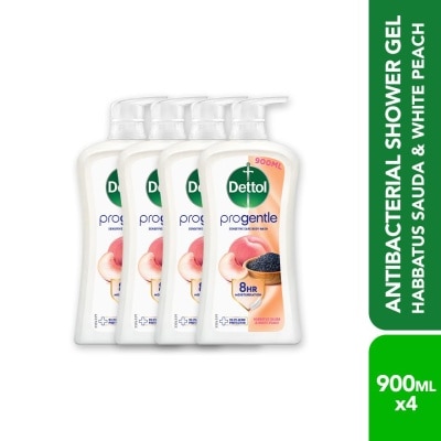 DETTOL - DETL SHW HABBATUS SAUDA & WHITE PEACH 900G X 4