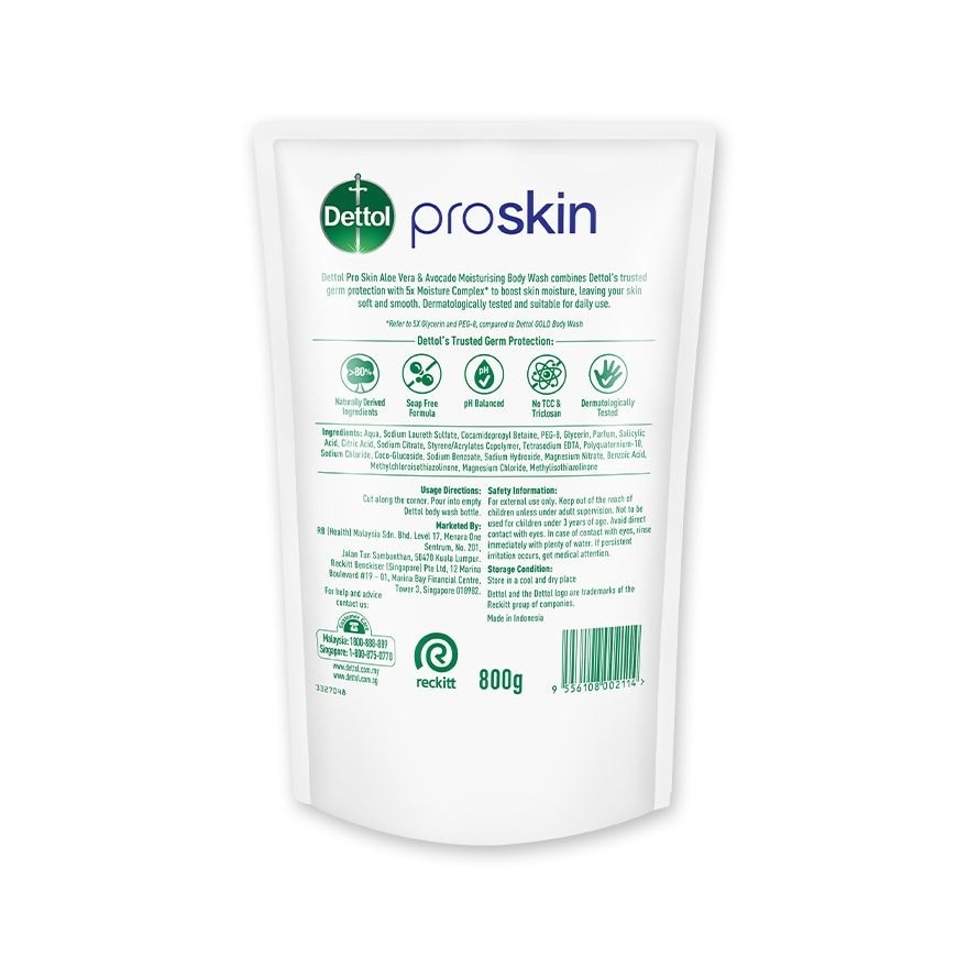 DETL SHW RF ALOE VERA & AVOCADO 800ML X 4