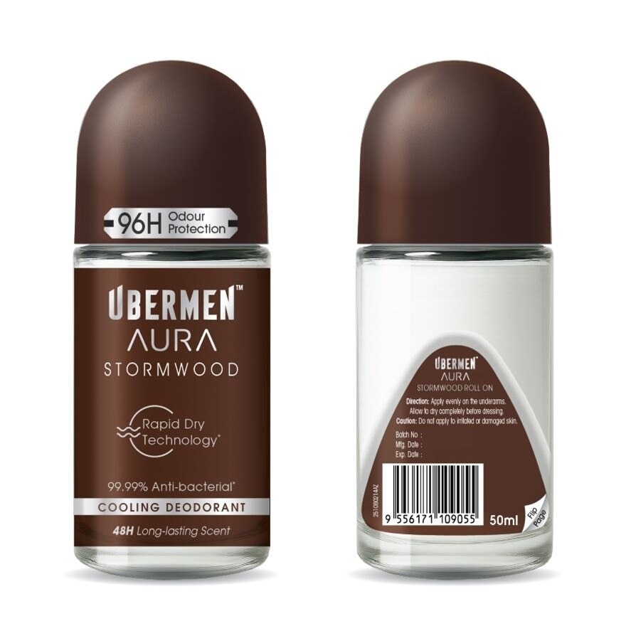 Aura Deodorant Roll On Stormwood 50ml