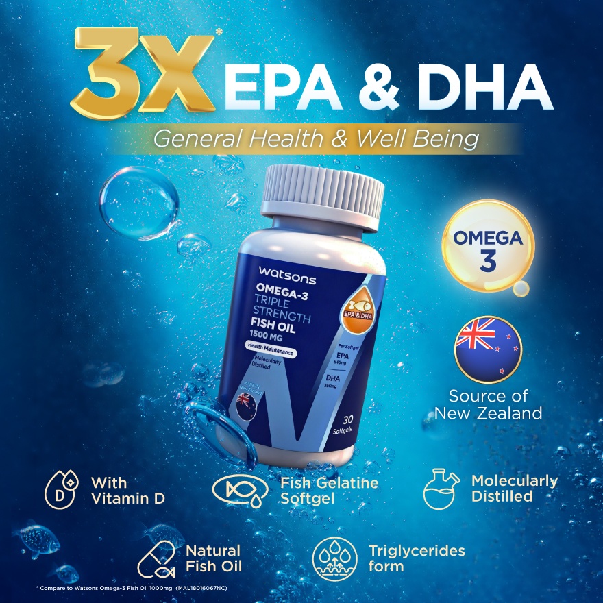 Triple Strength Fish Oil 1500mg 30s image