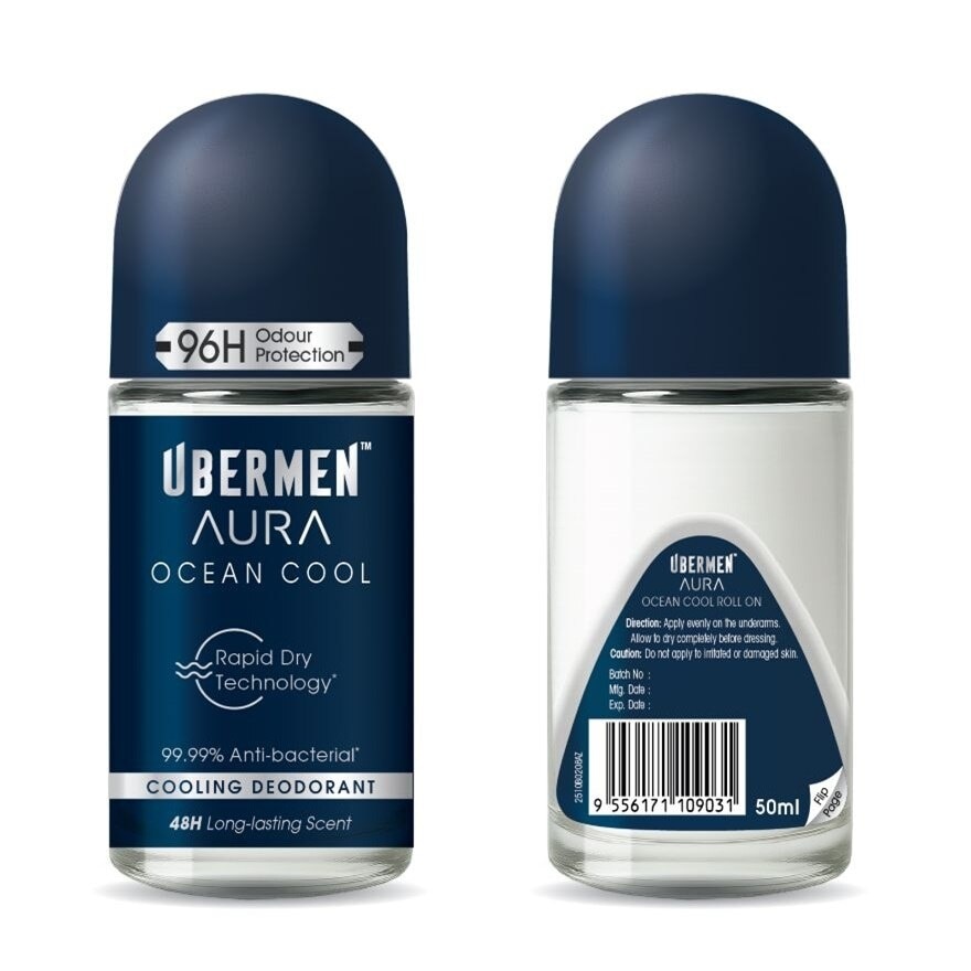 Aura Deodorant Roll On Ocean Cool 50ml