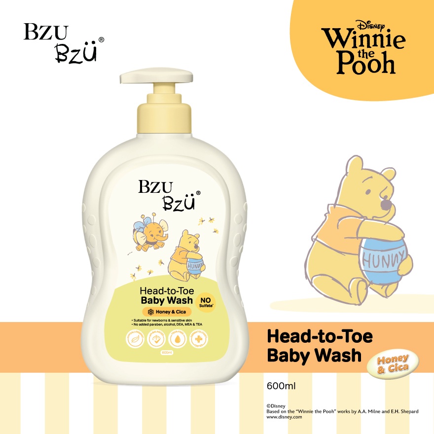 Head-to-Toe Baby Wash (Honey & Cica) 600ml