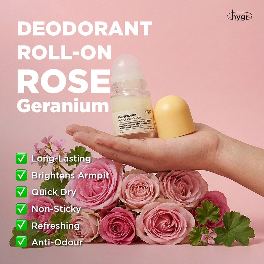 Rose Geranium Deodorant Roll On 20ml