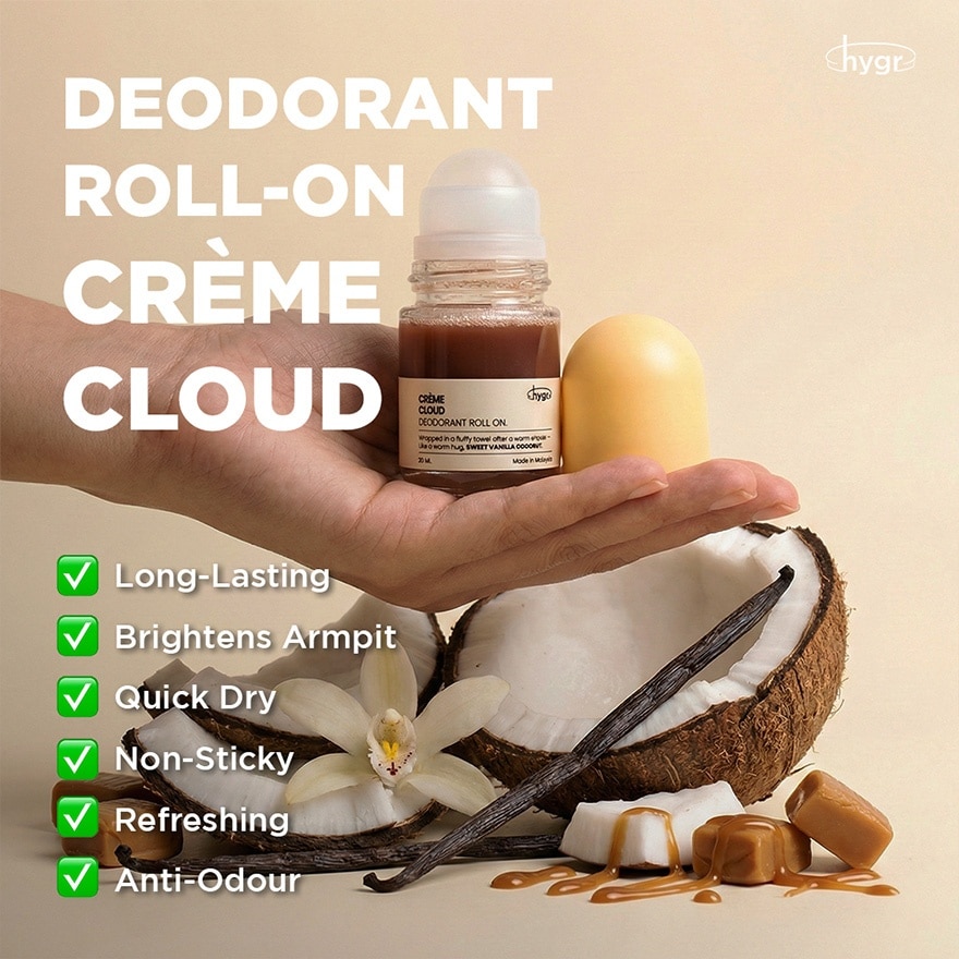 Creme Cloud Deodorant Roll On 20ml
