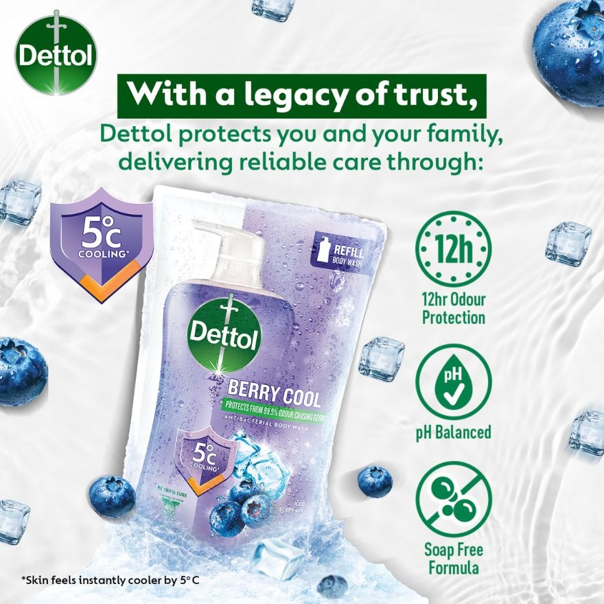 Body Wash Berry Cool Refill 800g