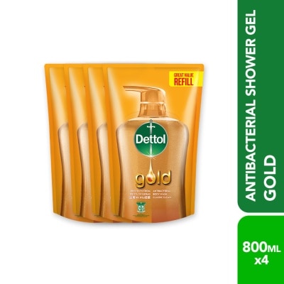 DETTOL - DETL SHW GEL RF GOLD 800ML X 4