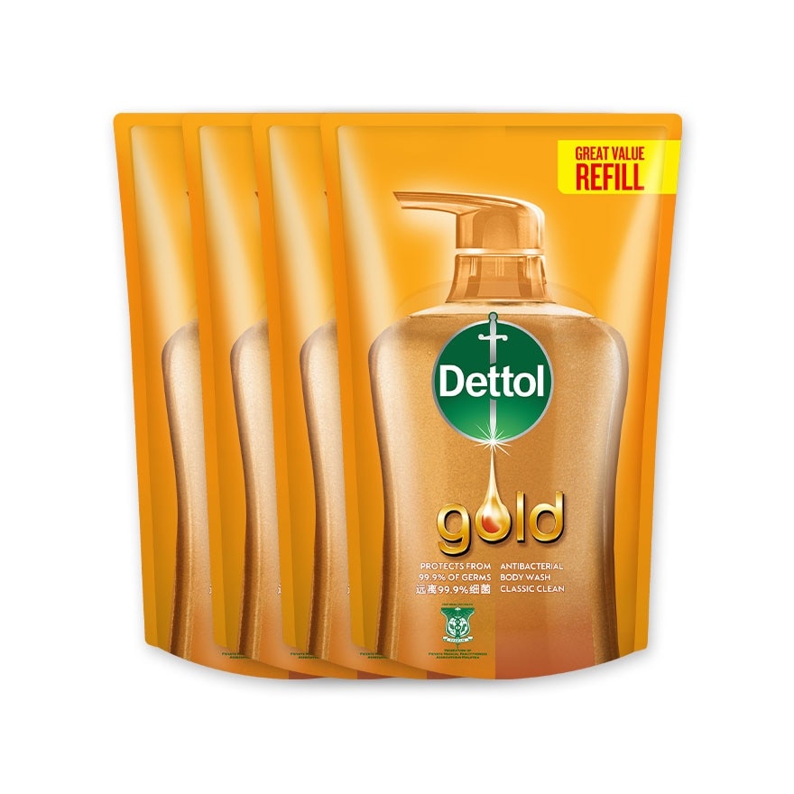 DETL SHW GEL RF GOLD 800ML X 4